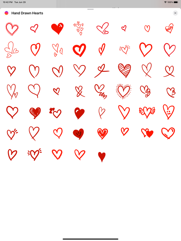 hand drawn hearts