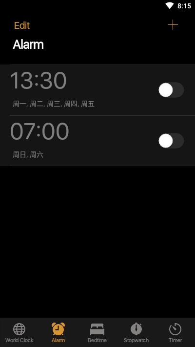 ios13时钟（clock）